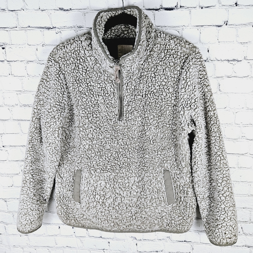 THREAD & SUPPLY | half zip cozy teddy pullover sweater